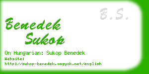 benedek sukop business card